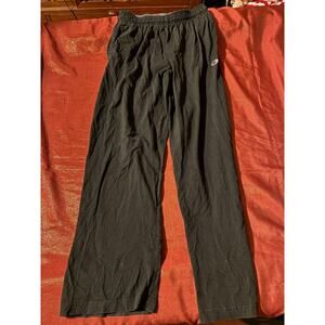 Champion Sweatpants Mens L Black Elastic Waist Straight Athletic Pants C Logo